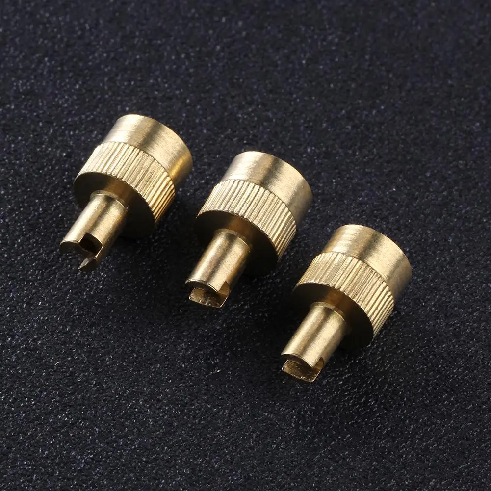 8CS Wheel Tire Valve Lid Cover Leak-proof Tire Valve Stem Cap Copper Slotted Head Stem Cover Auto Repair Parts