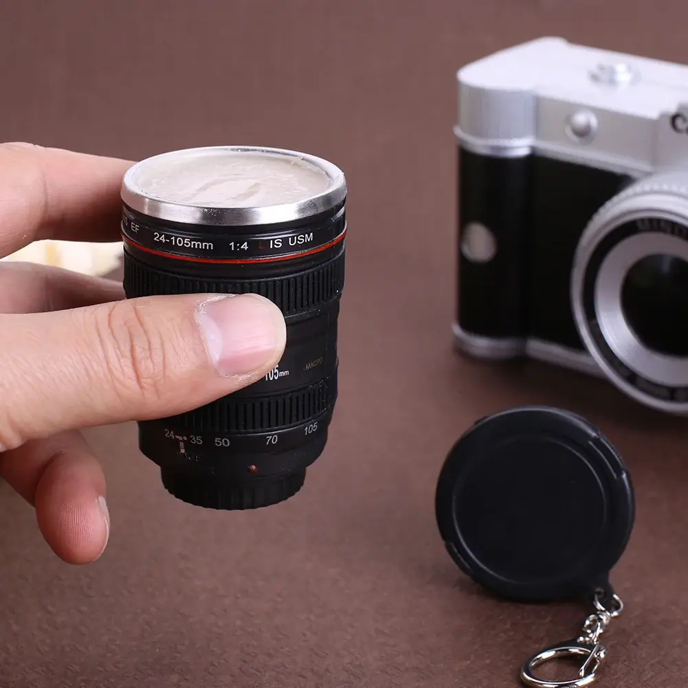 50ml Coffee Handcup Photographic Props Camera Lens Pen Cases Mini Portable Multipurpose Stainless Steel for Household Commodity