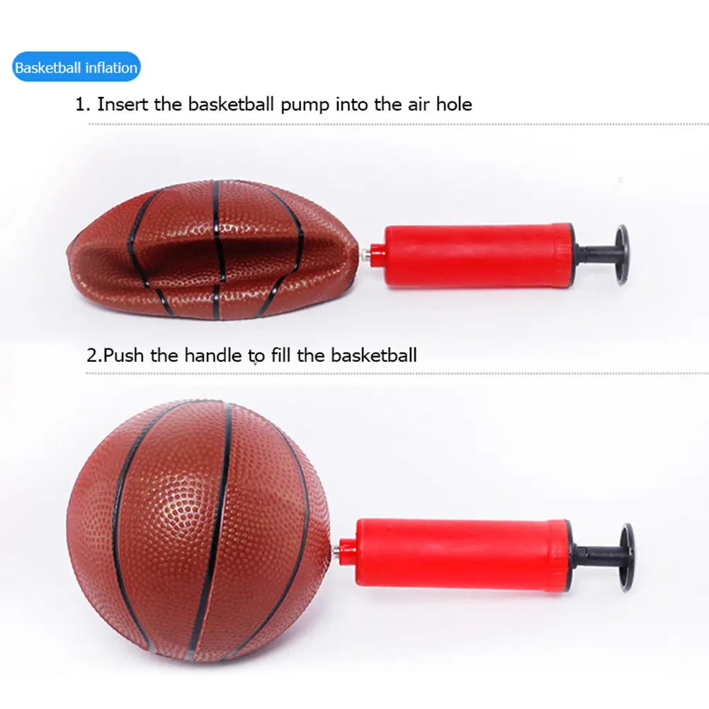 Basketball Goals with Ball and Pump Basketball System Adjustable Basketball Hoop Set Indoor Outdoor Play for Kids