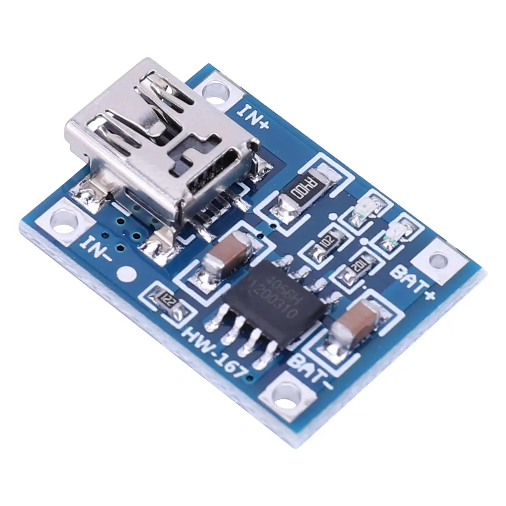 1-50Pcs Mini USB 5V 1A TP4056 Lithium Battery Charger Module Charging Board With over-current protection Dual Functions