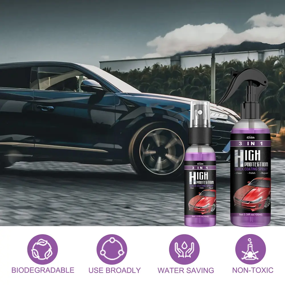 3 In1 Car Ceramic Nano Coating Liquid Coatin Nano Crystal Hydrophobic Layer Anti-Scratches Car Wax Coating Car Polishing Coating