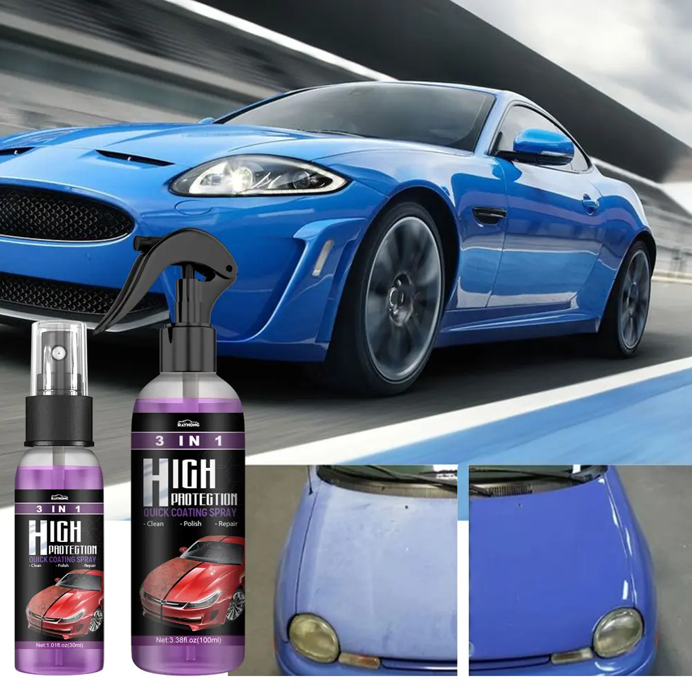 3 In1 Car Ceramic Nano Coating Liquid Coatin Nano Crystal Hydrophobic Layer Anti-Scratches Car Wax Coating Car Polishing Coating
