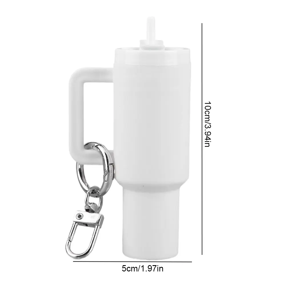 3-1Pcs Creative Mini Cup Keychain Lip Balm Keychain Cute Tumbler Key Ring Chapstick Holder Keychain Water Bottle Accessories