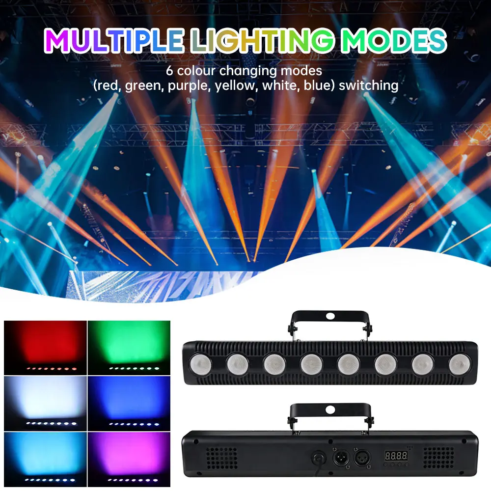 8 Led Rgbw 4 In 1 Dmx Wall Light Dj Disco Party Stage Light Wall Wash Light Dyed Background Birthday Wedding Stage Bar Light Ktv