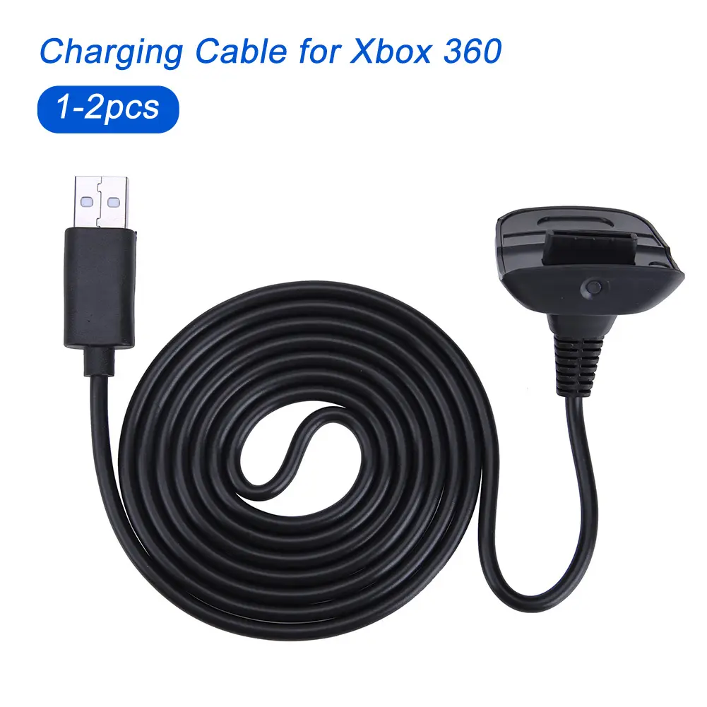 1-2pcs Charging Cable for Xbox 360 Wireless Game Controller Joystick Gamepad Accessories