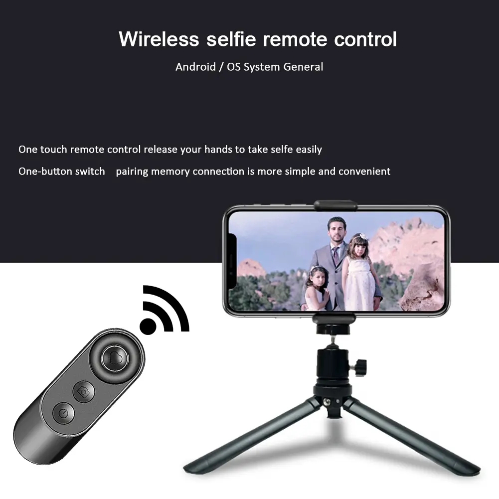 Bluetooth-Compatible Remote Control Button Wireless Controller Self-Timer Selfie for Configuration Photo Studio Use