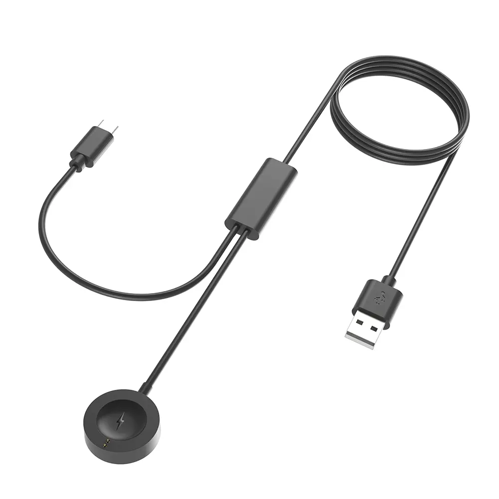 2 in 1 Portable Charging Dock USB C PD Charging Cable Charging Dock Stand Station for Fossil Gen 6/Gen 5/Gen 4 Venture/Explorist