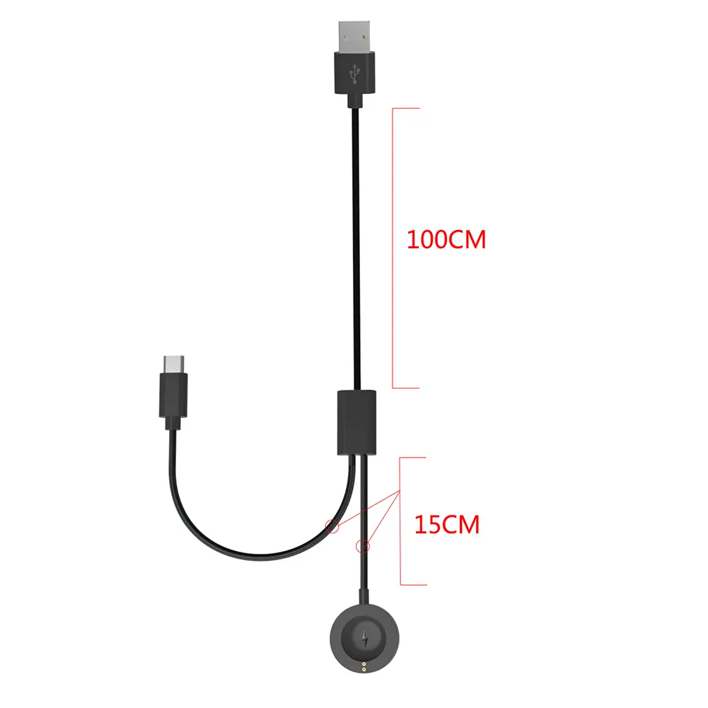 2 in 1 Portable Charging Dock USB C PD Charging Cable Charging Dock Stand Station for Fossil Gen 6/Gen 5/Gen 4 Venture/Explorist