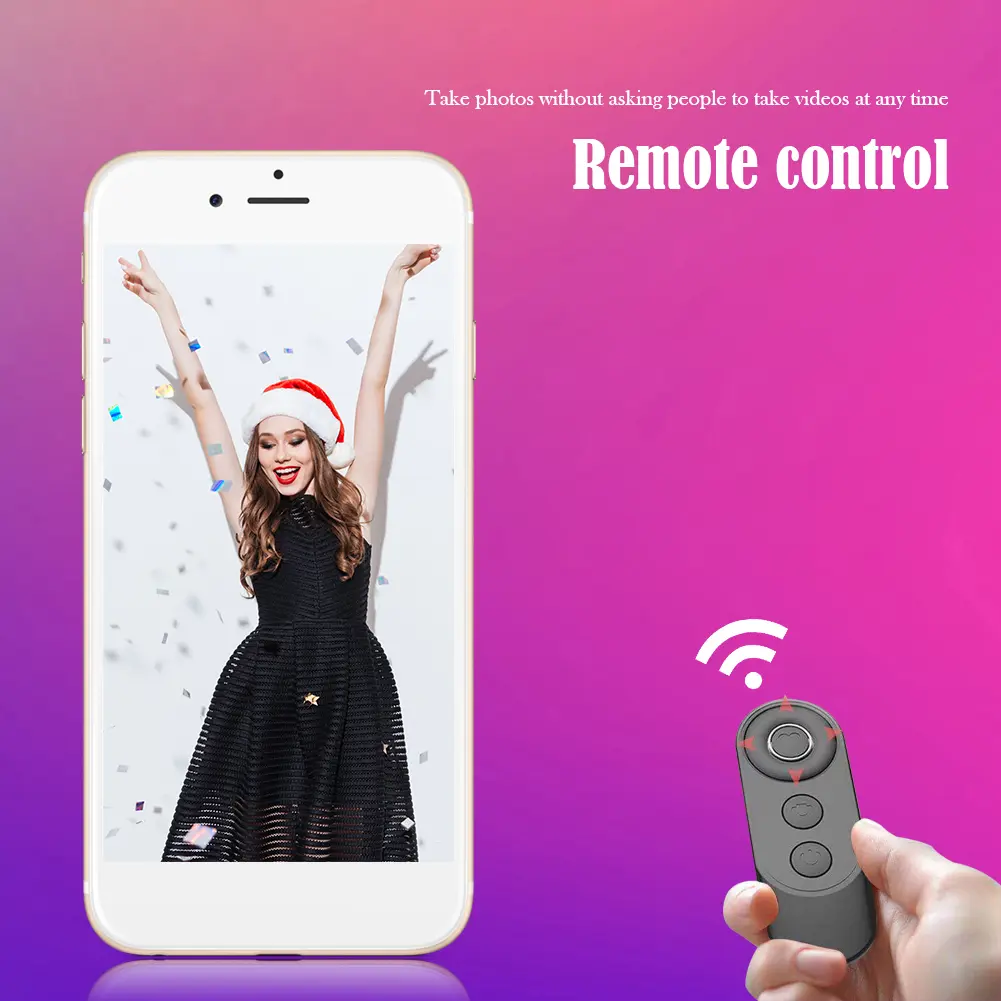 Bluetooth-Compatible Remote Control Button Wireless Controller Self-Timer Selfie for Configuration Photo Studio Use