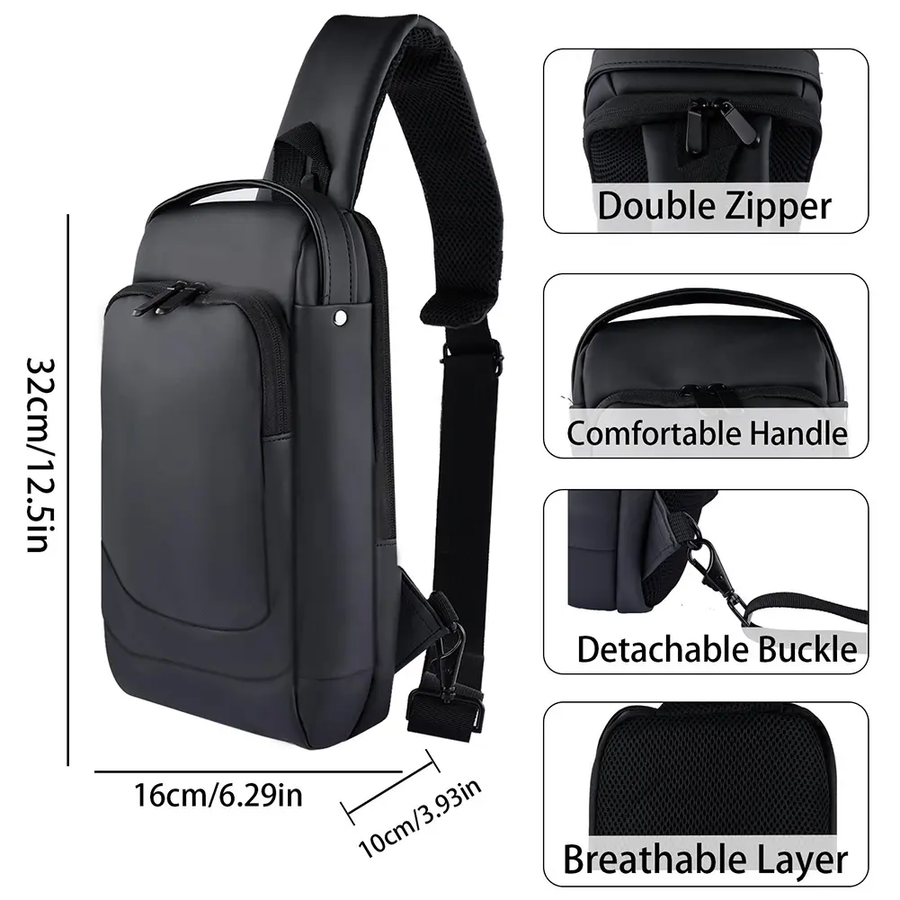 Multifunctional Crossbody Bag Accessories PU Leather Protective Bags Adjustable Shoulder Carry Bag Large Capacity for Steam Deck