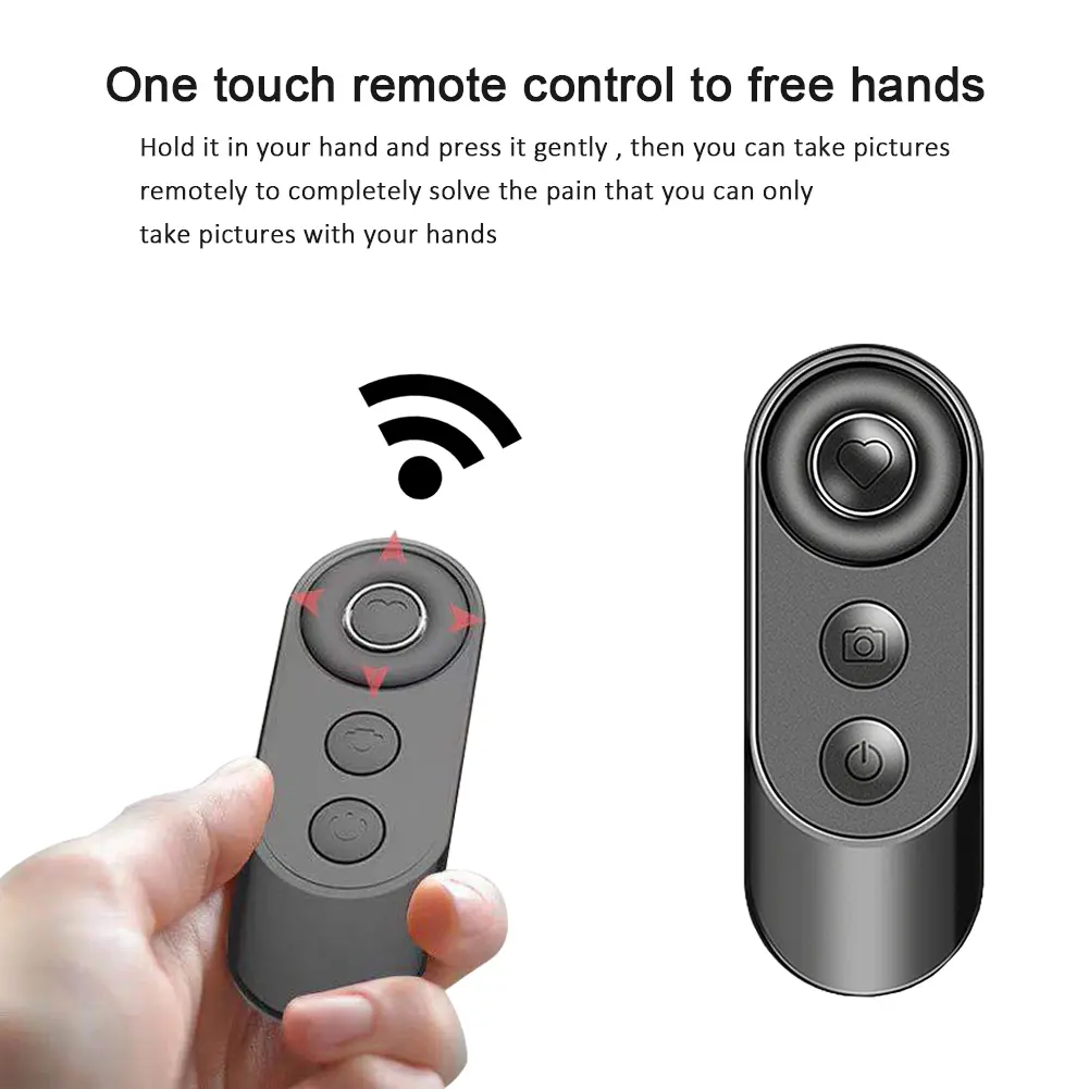 Bluetooth-Compatible Remote Control Button Wireless Controller Self-Timer Selfie for Configuration Photo Studio Use