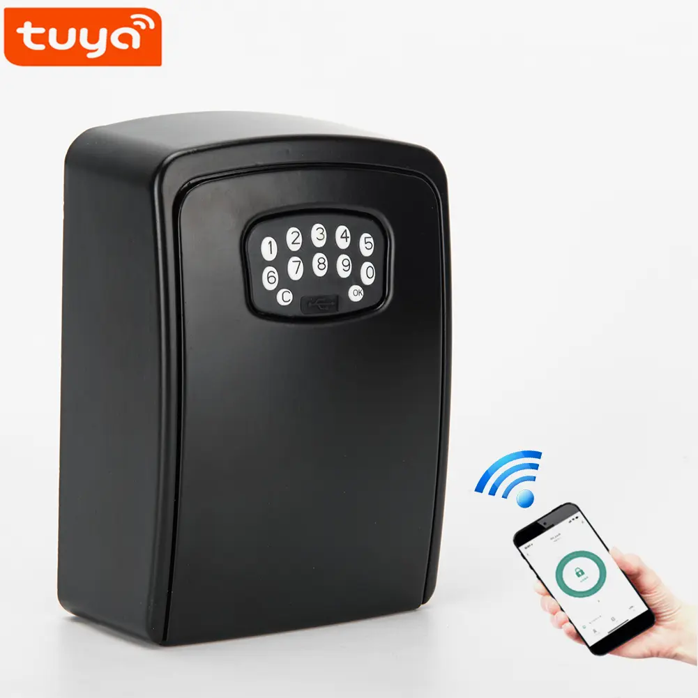 BOX02 Waterproof Smart Key Storage Secret Box w/ Code Tuya APP Wall Key Safe Box