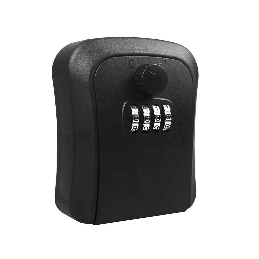 4 Digit Combination Lockbox Waterproof Resettable Code Safe Security Lock Box for Home Office Garage Apartment Spare Key Storage