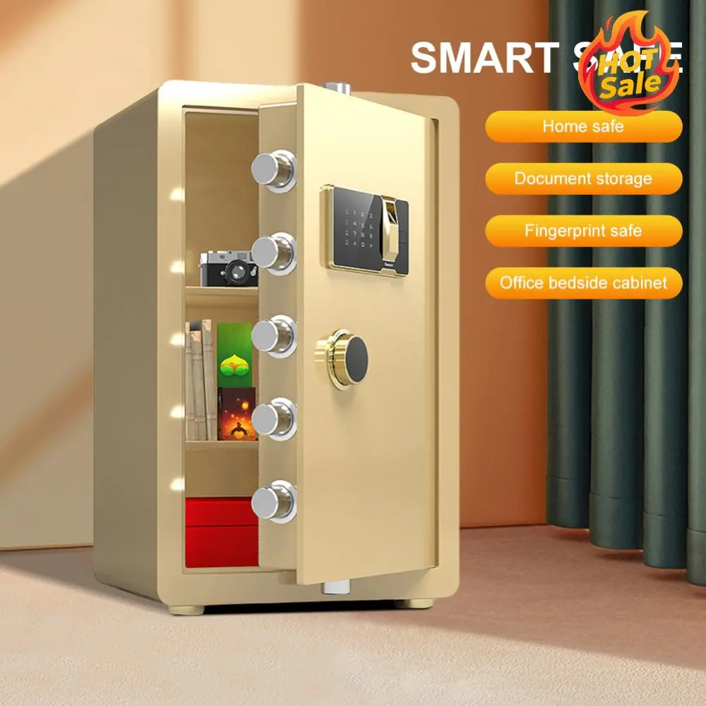 2.7 Cuft Biometric Fireproof Safe Box Large Document Storage Fingerprint Safe Box Smart Security Lock Box for Home Use