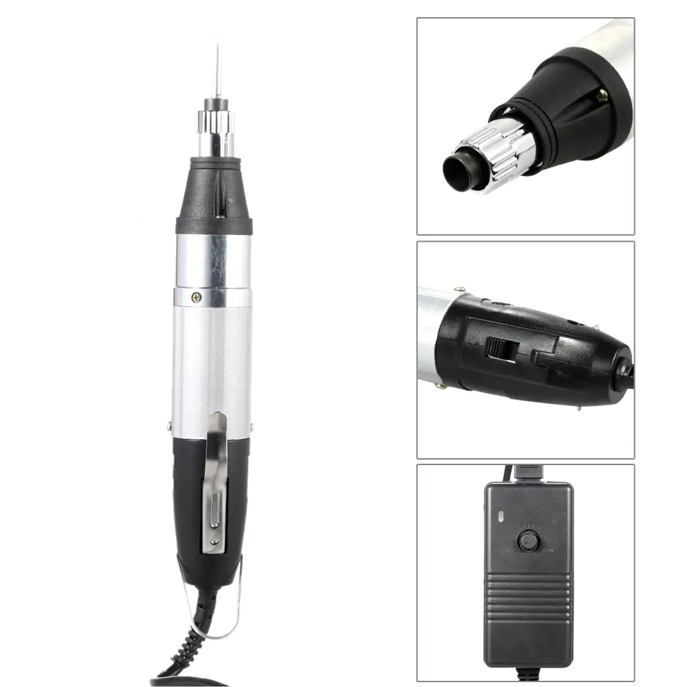 AC110V-220V Screwdriver Kit High Quality DC Powered Electric Screwdriver with 10pcs Bits Stepless Speed Regulation Repair Tool