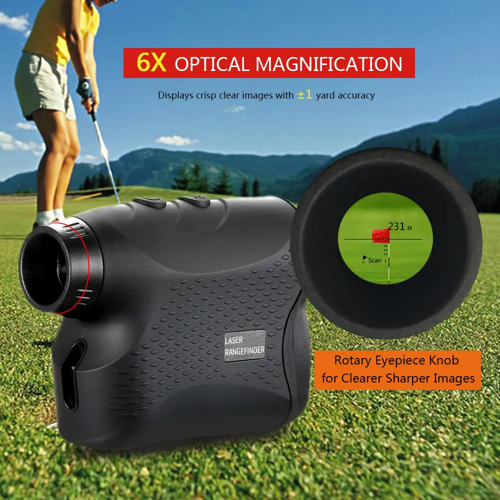 500M / 600M / 900M Laser Rangefinder Distance Meter Speed Tester Range Finder Digital Hunting Measurement Monocular Telescope