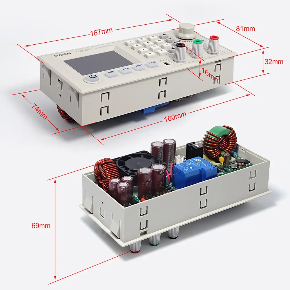 RD6018 RD6018W S800-65 65V USB WiFi DC adjustable Step Down Power Supply Module Buck Converter and 800W AC to DC S800 Case