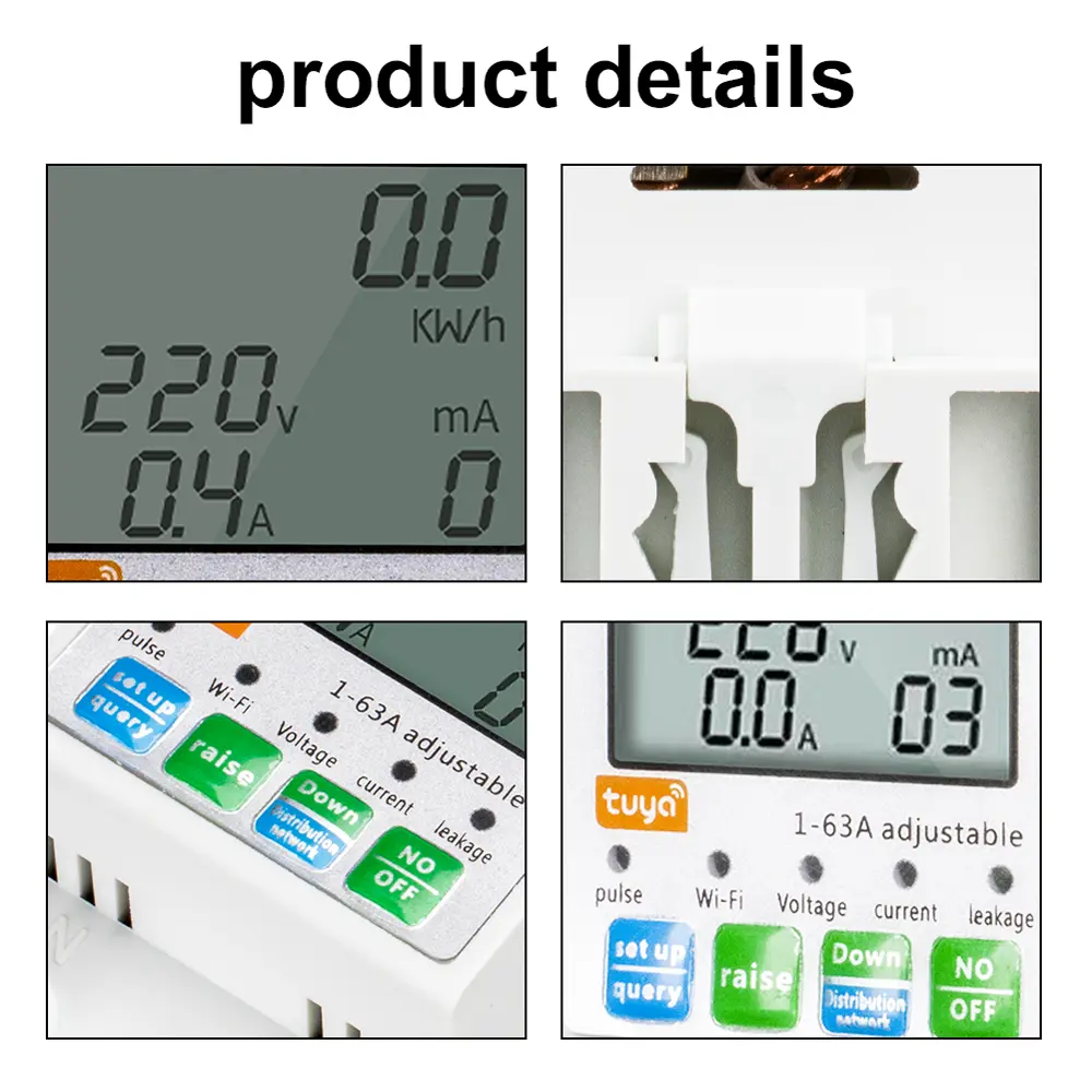 Tuya ZigBee Intelligent Automatic Reclosing Protector Current Voltage Meter Switch Power Meter Circuit Breaker Need Gateways