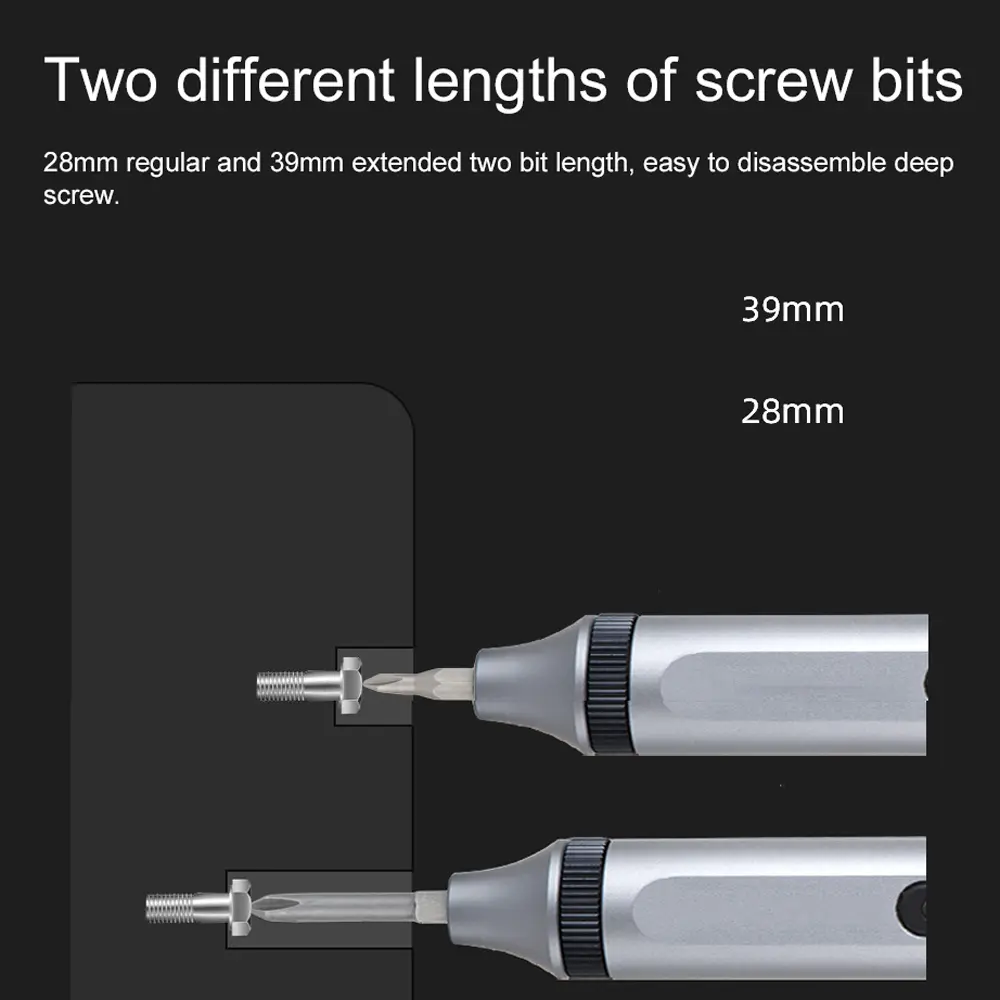 High Precise Electric Screwdriver Screw Driver Type-C Charging Electric Repairing Tool Set for Mobilephones Computers Repair