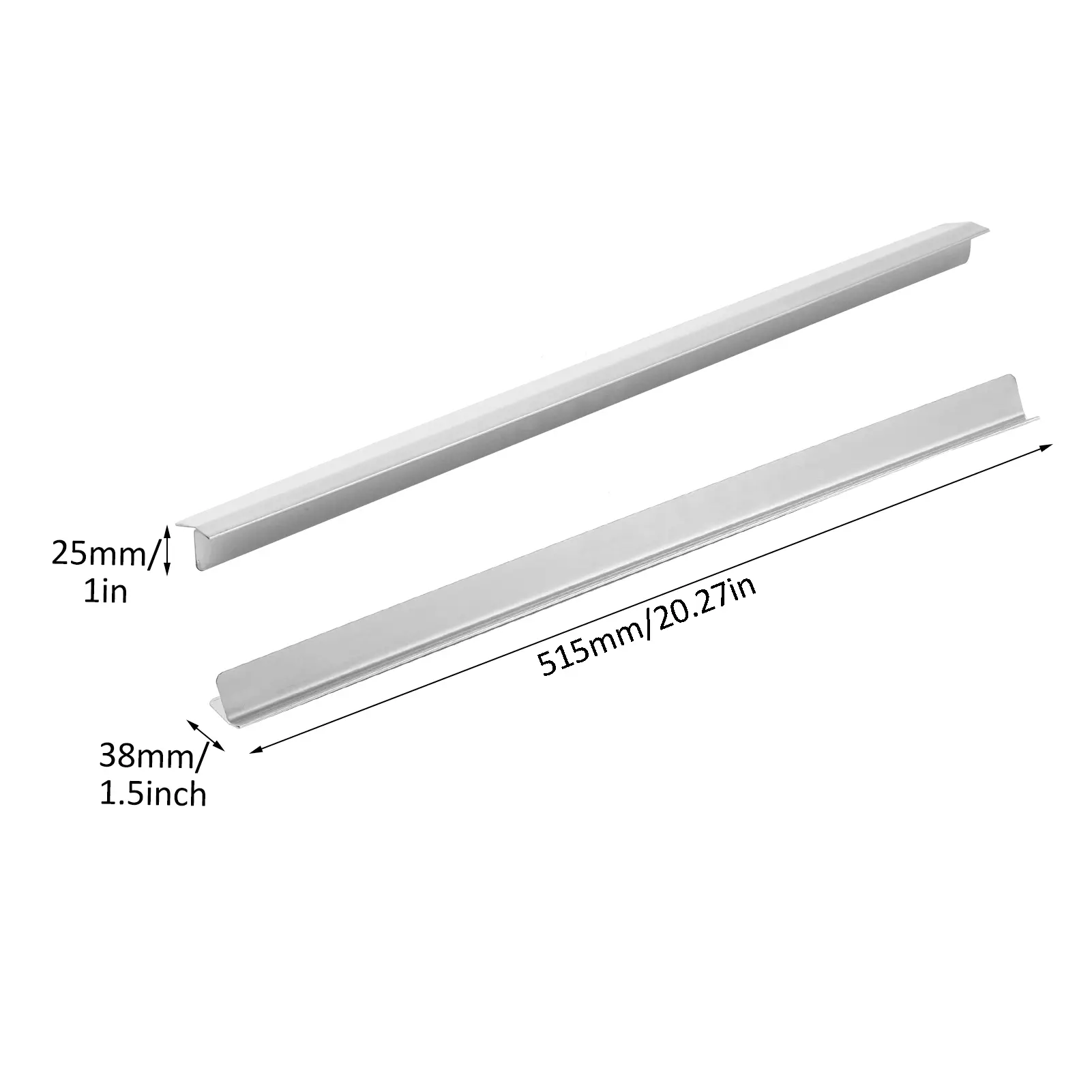 2 Pack Joint strip Stainless Steel Stove Gap Cover Stove Filler Between The Countertop Stove Top Effectively Seal The Gap 51.5cm