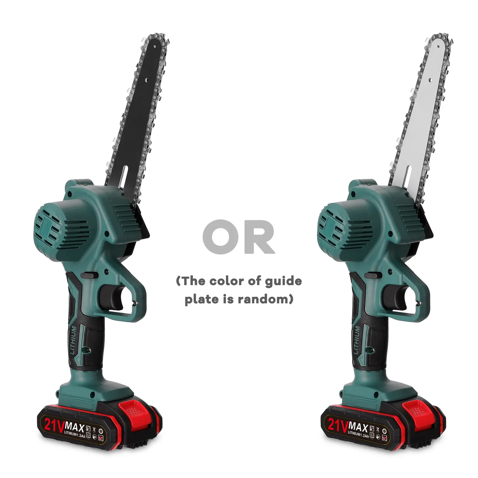 KKMOON 21V 24V 4Inch 6 Inch Electric Chain Saw Cordless Mini Handheld Pruning Saw Portable Woodworking Electric Saw Cutting Tool