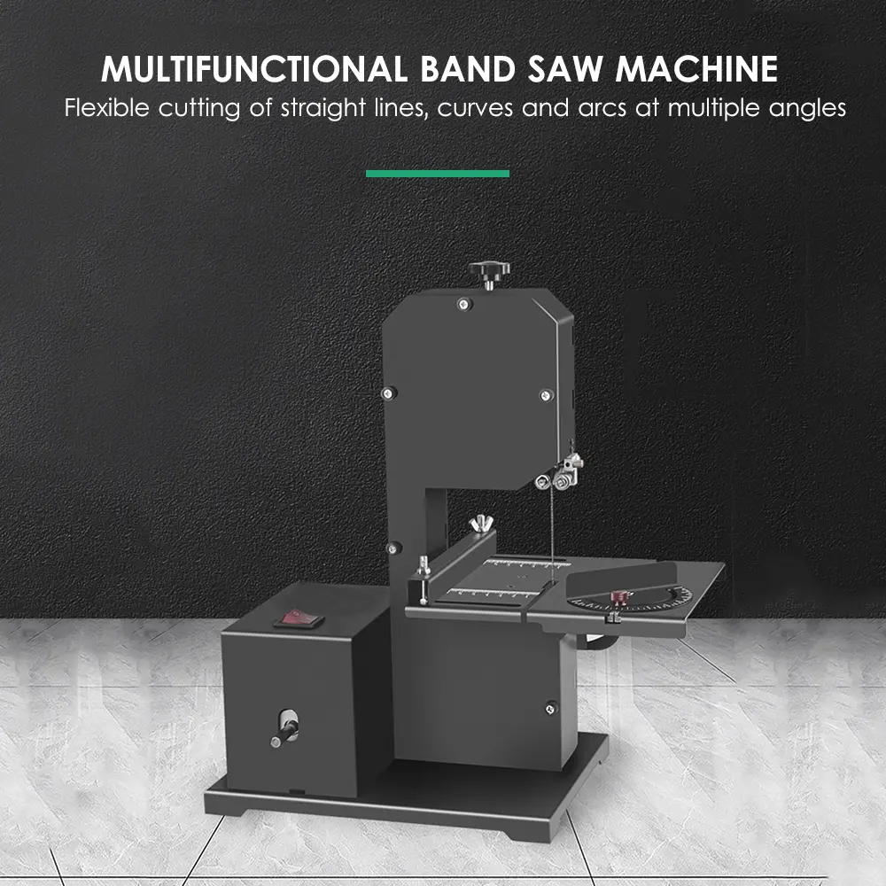 Multifunctional Band Saw Machine 1750RPM Benchtop Saw TableSaw Electric Desktop Saws DIY Cutting Tool Woodworking Lathe Machine