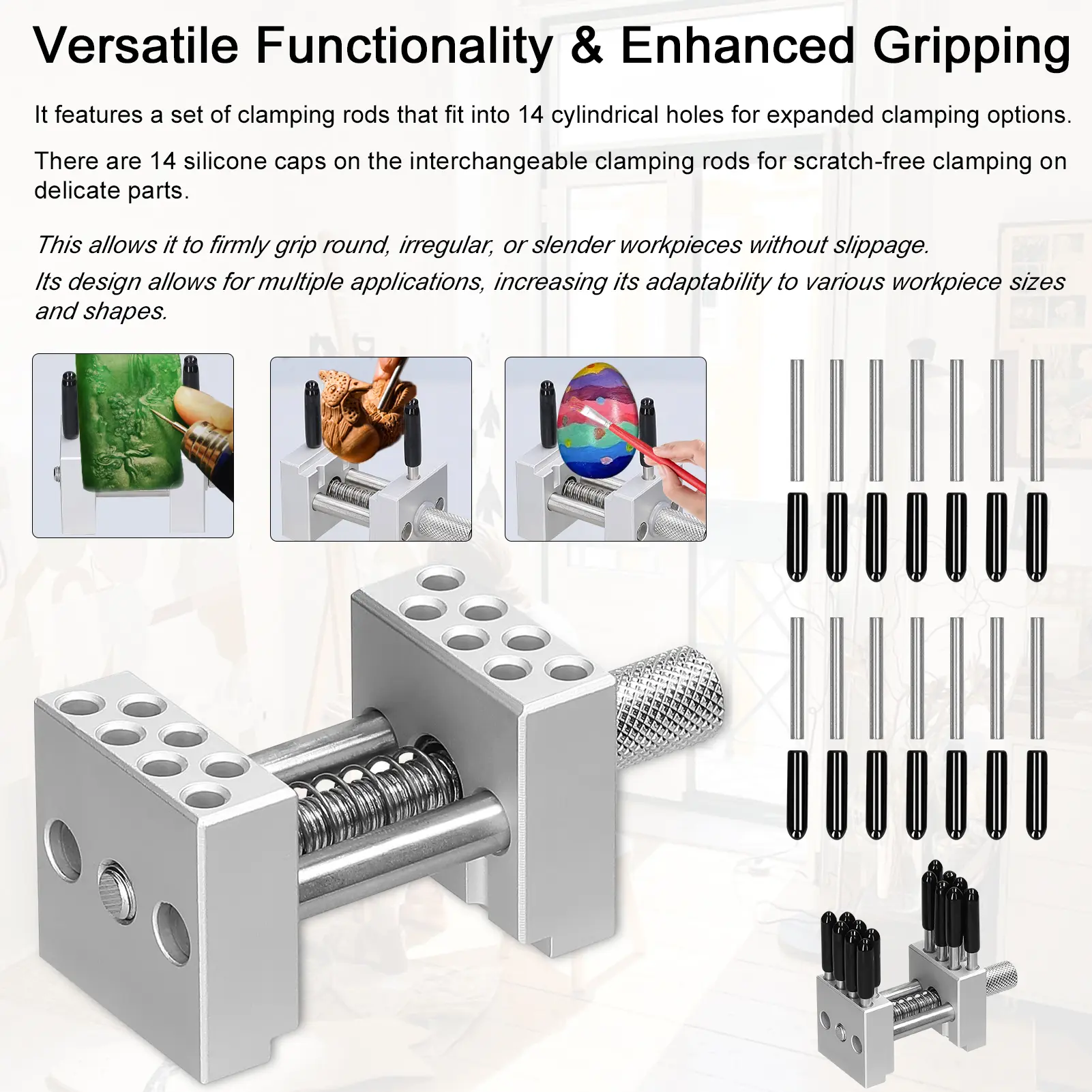 Vise Fixture Multi-function Clamp Model Making Fixed Jig DIY Crafts Remodeling Vise Workbench with Clamping Width Adjustable