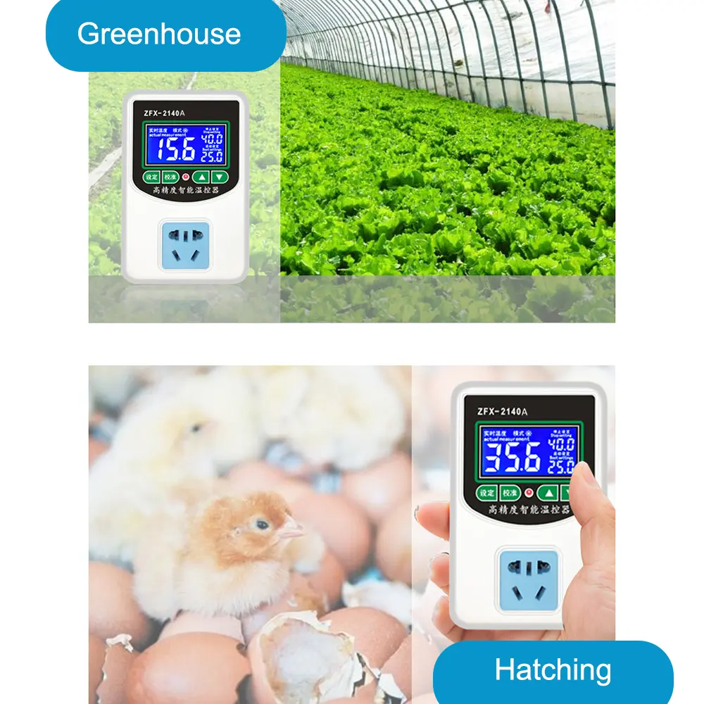 ZFX-2140A Intelligent Thermostat High Precision Microcomputer Thermostat Digital Temperature Controller Switch 3500W -45℃~105℃