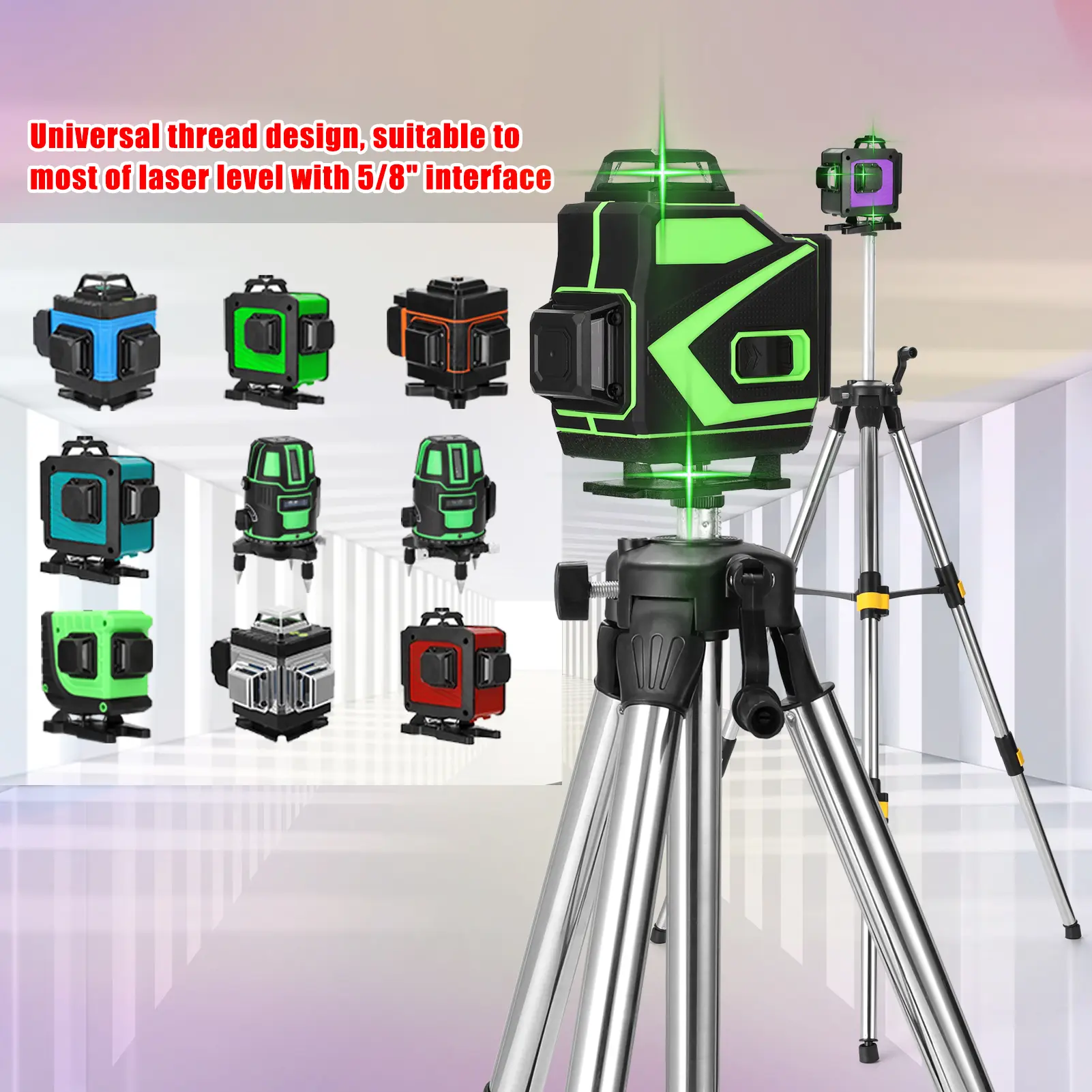 1.2M Height Adjustment Extension Bar Tripod Stand For Laser Level Machine Wall-mounted Bracket Laser Level Lifting Platform