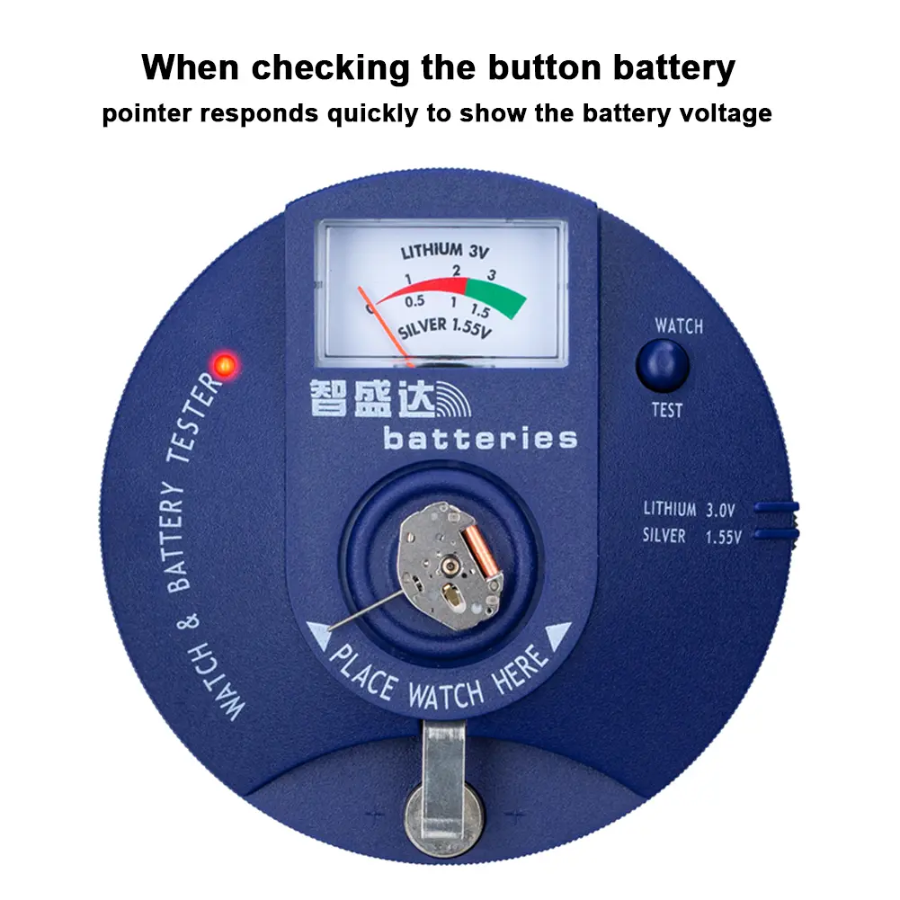 Portable Watch Repairing Tool Quartz Watch Detector Compact Button Battery Checker Quartz Movement Battery Tester Watch Tester