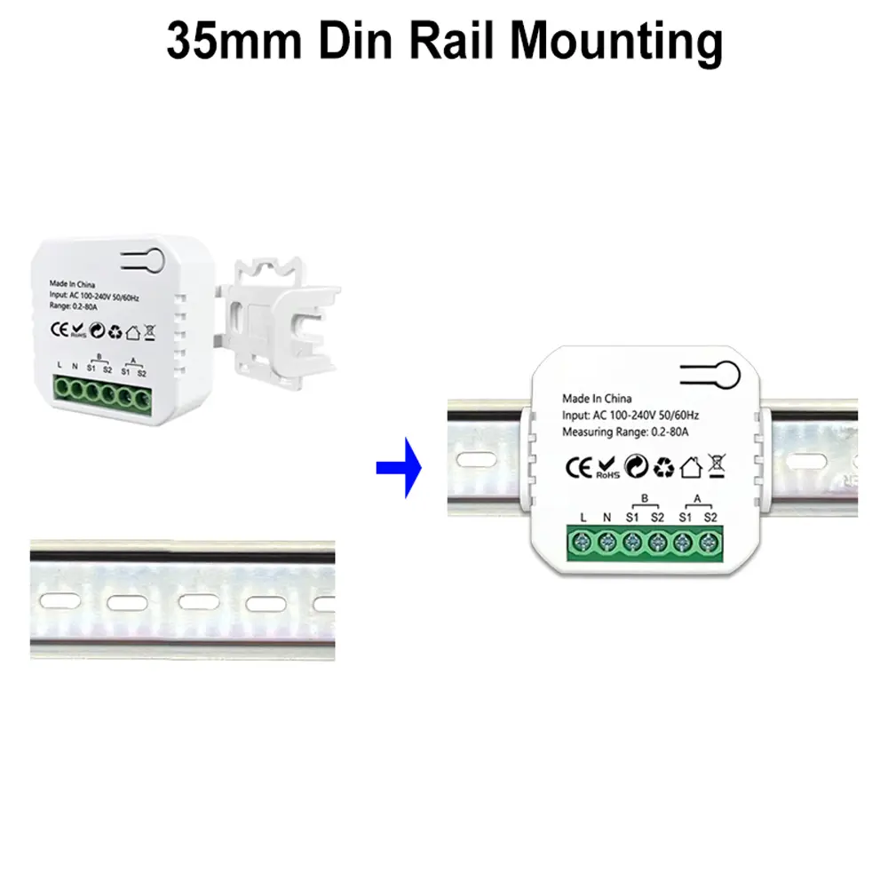 ZigBee Tuya Wifi Intelligent Energy Meter Solar PV System Power Meter Electric Consumption Bidirectional Monitoring APP Control