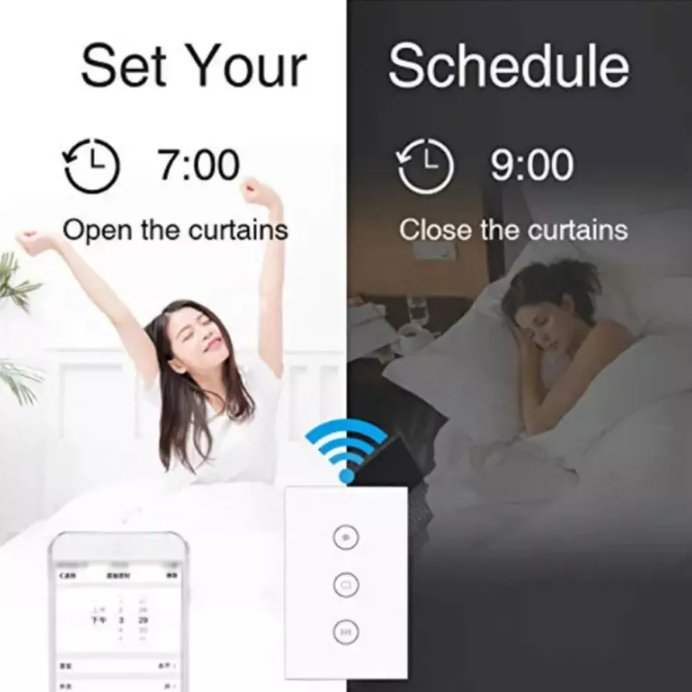 QS-WIFI-CP03 Tuya WiFi Intelligent Curtain Switch Module for Roller Shutter Blinds Motor Smart Home Google Home Alexa Control
