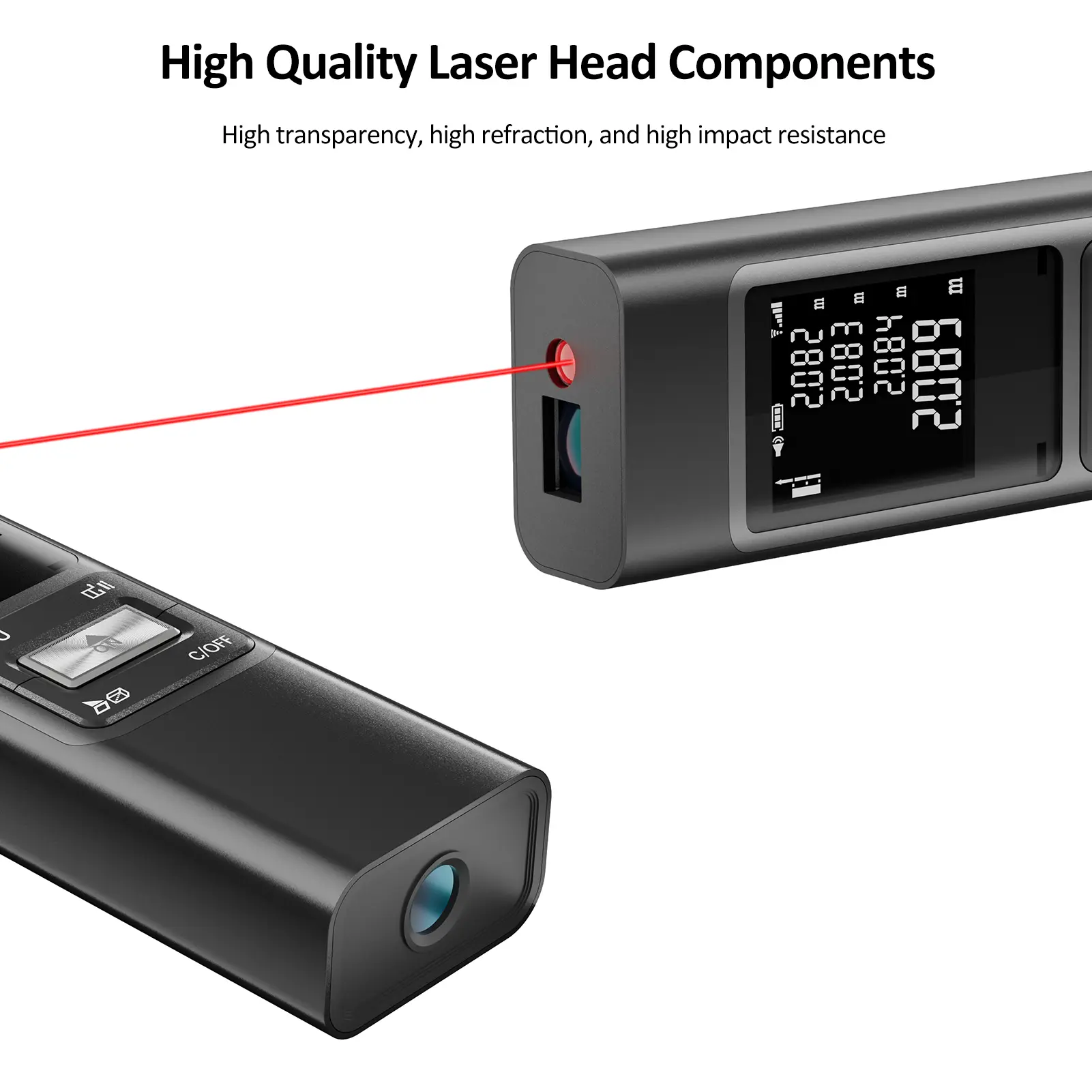 Handheld Rangefinder Laser Distance Meter 40M 60M 80M ±2mm Digital Mini Distance Measuring Meter Rechargeable Laser Rangefinder