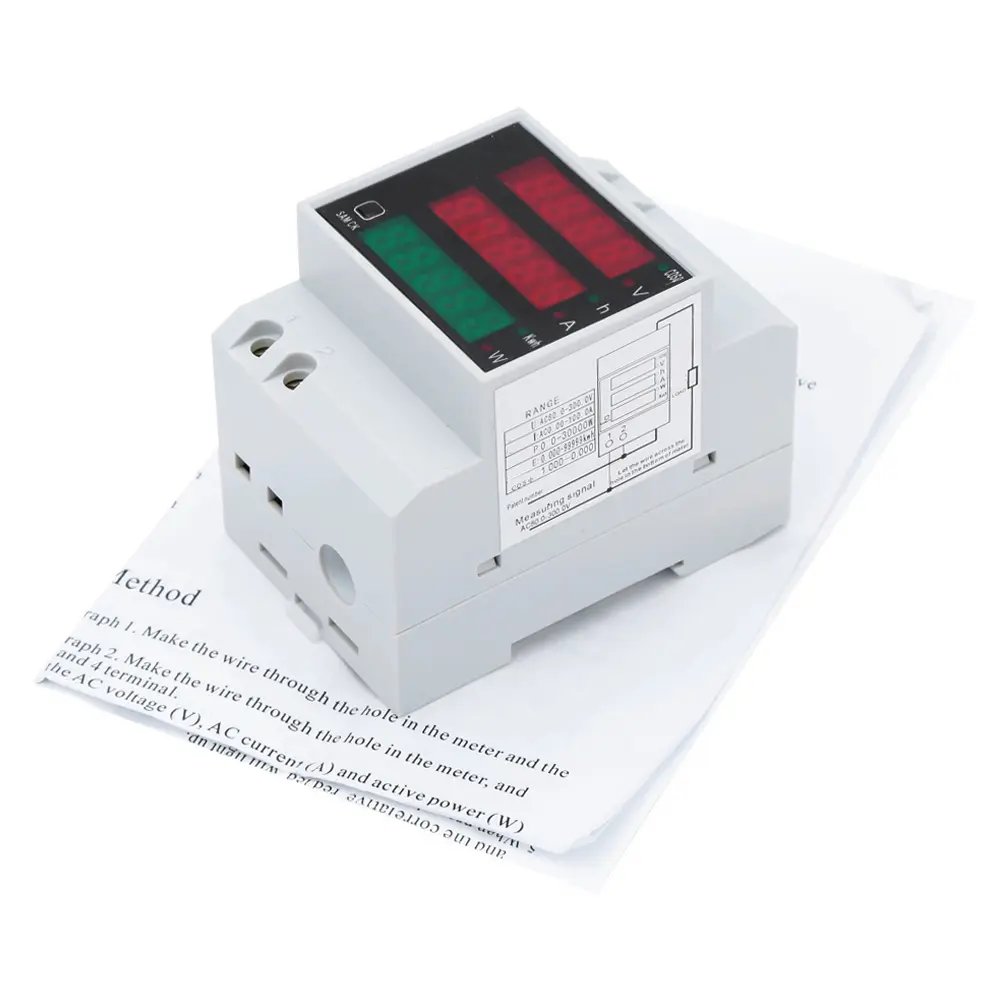 AC80-300V 100A Multi-functional Digital Din Rail Current Voltage Power Factor Meter Ammeter Voltmeter Analog Panel Current Meter