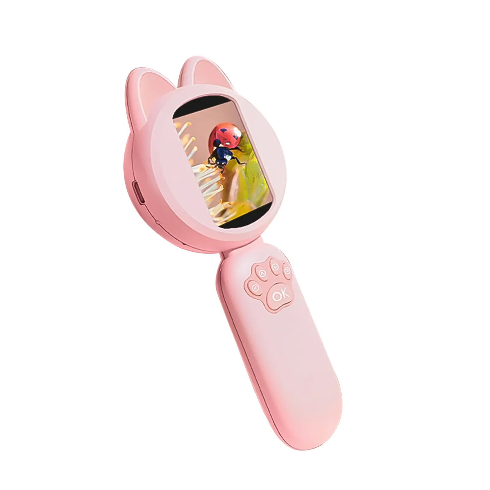 Handheld Digital Magnifying Glass 2 Inch IPS Screen 4X Magnifier Digital Zoom Manual Focus 16MP Photo LED Fill Lights Magnifier