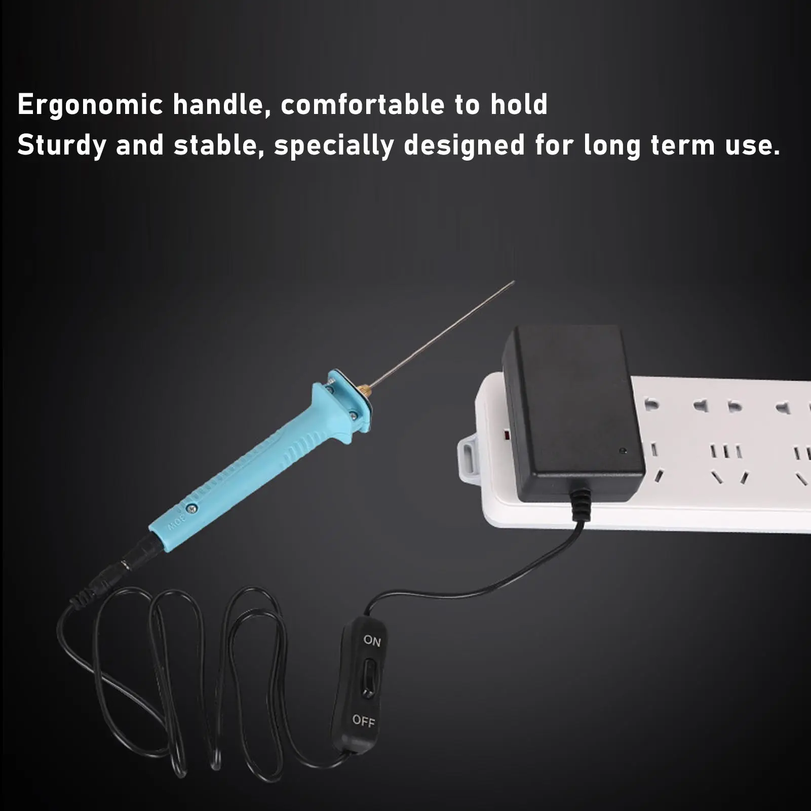 Electric Hot Wire 10cm Foam Cutting Tool Efficient Sensitive  10cm Electric Foam Cutting Pen with Power Adapter for Art Making