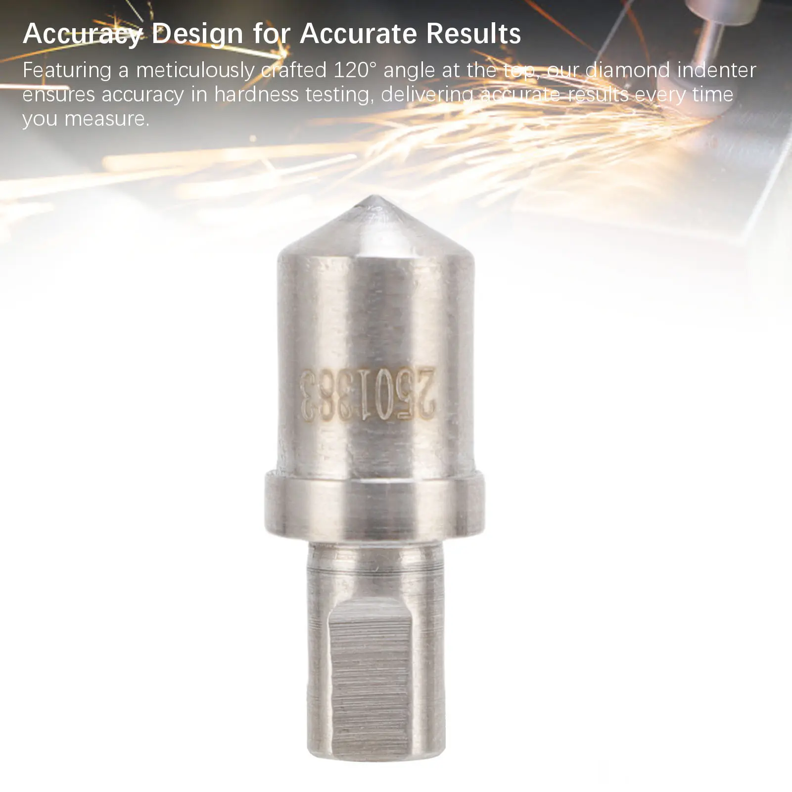 Indenter  Indenter Tool R0.2 ±0.01mm 6.35mm Shank 120 Degree  Indenter HRC 3 for Rockwell Hardness Tester