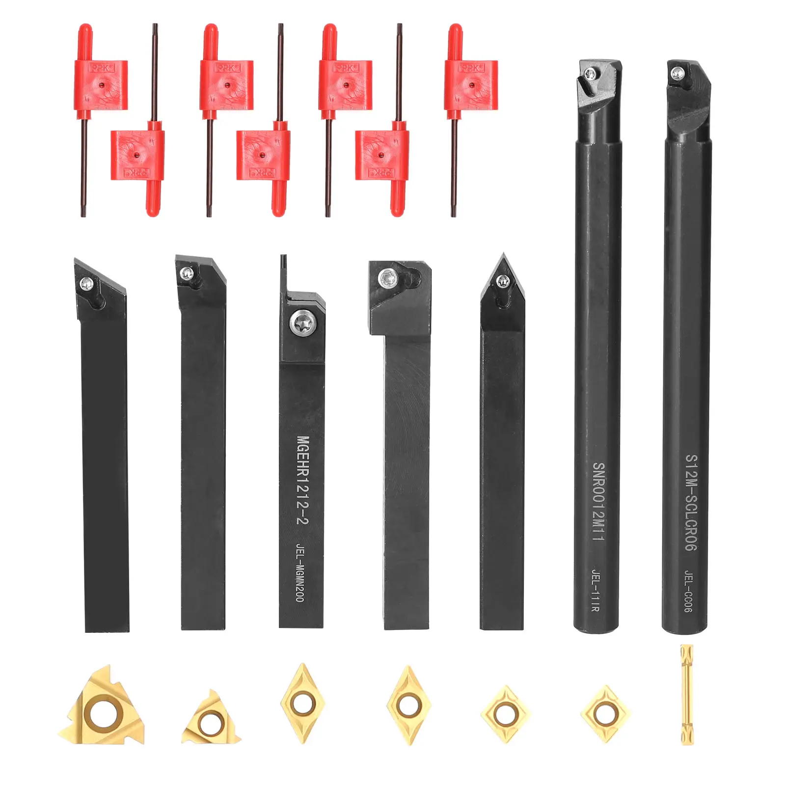 10mm 12mm Shank Lathe Turning Tool Metal Turning Rod Holder Boring Bar Inserts Set for Processing Steel Parts Lathe Cutter Tool