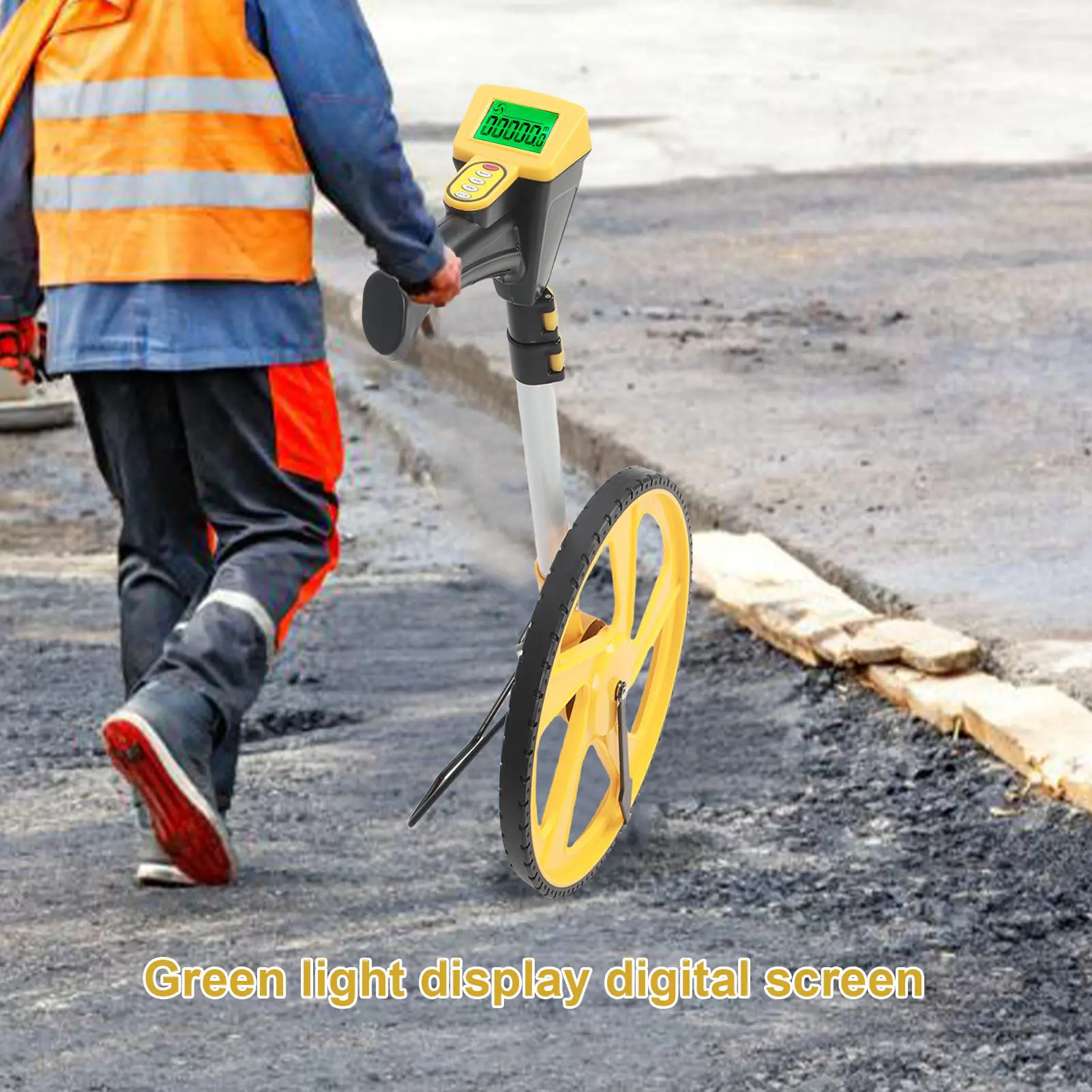Rolling Tape Measure Wheel High  Measuring Wheel Wide Range Imperial Metric Backlit Display for Indoor Outdoor Projects
