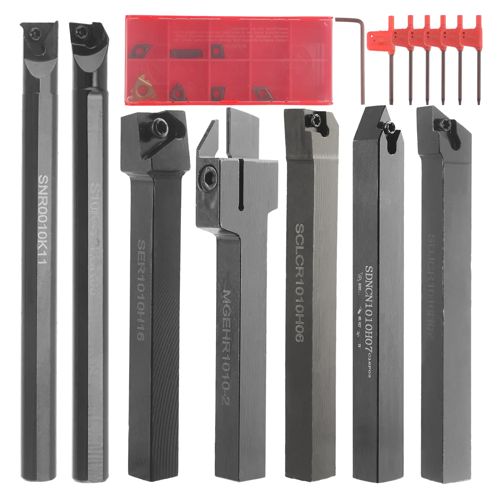 10mm 12mm Shank Lathe Turning Tool Metal Turning Rod Holder Boring Bar Inserts Set for Processing Steel Parts Lathe Cutter Tool