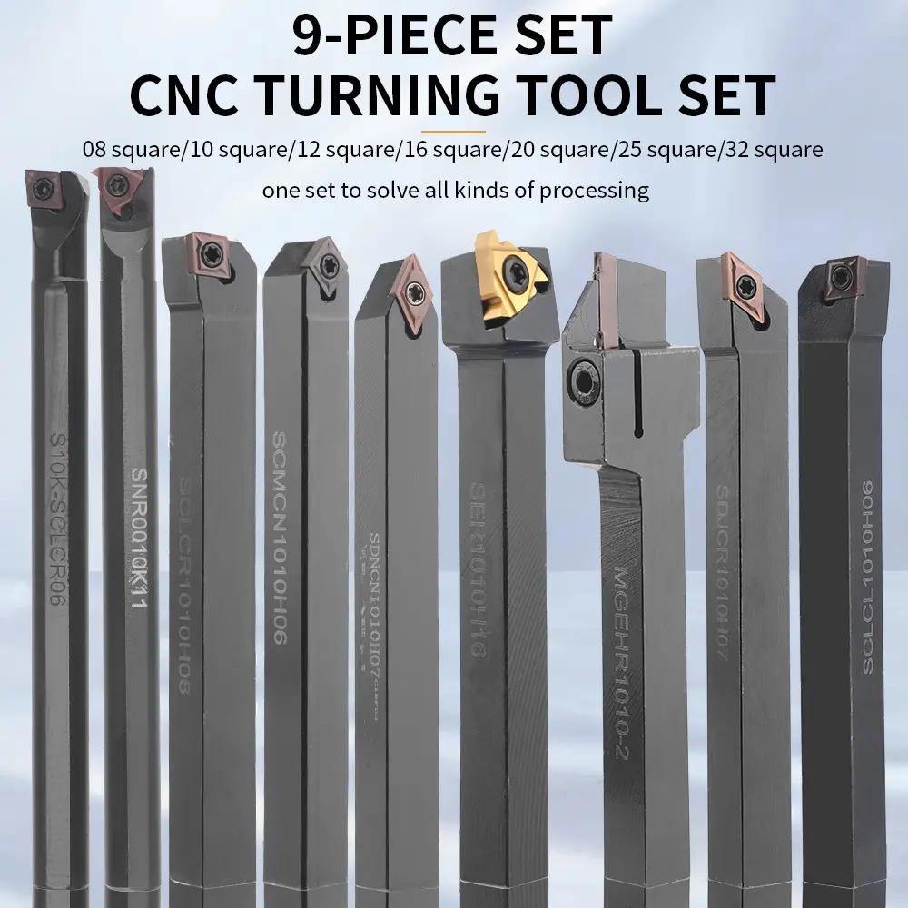 10mm 12mm Shank Lathe Turning Tool Metal Turning Rod Holder Boring Bar Inserts Set for Processing Steel Parts Lathe Cutter Tool
