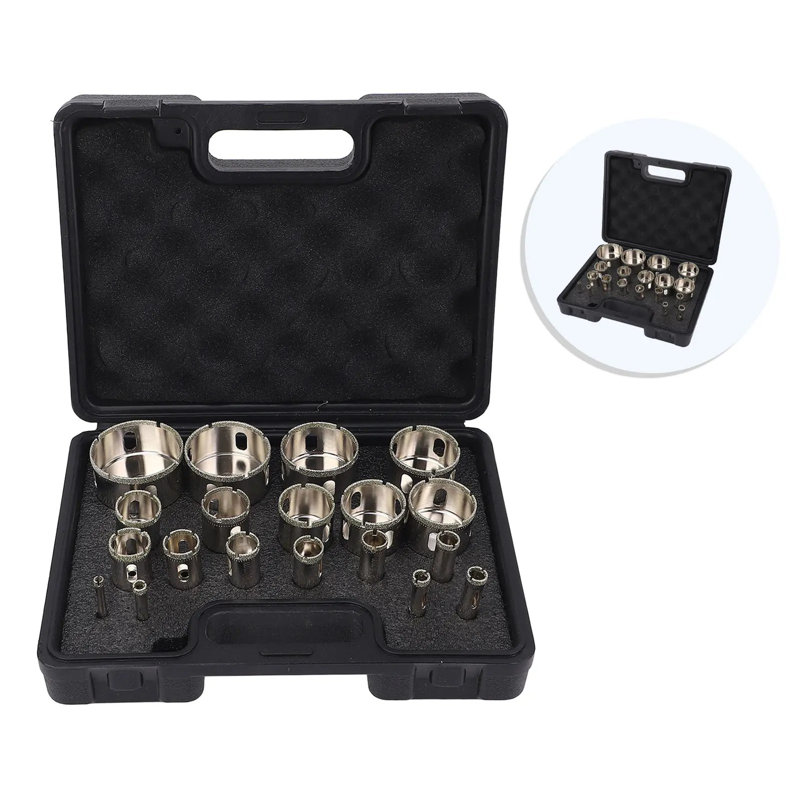 Drill Bit Set Hole Saw Tile Drill Bits Kit Accurate Wet and Dry Cutting  Drill Bit Set for Ceramic Glass Plaster Marble