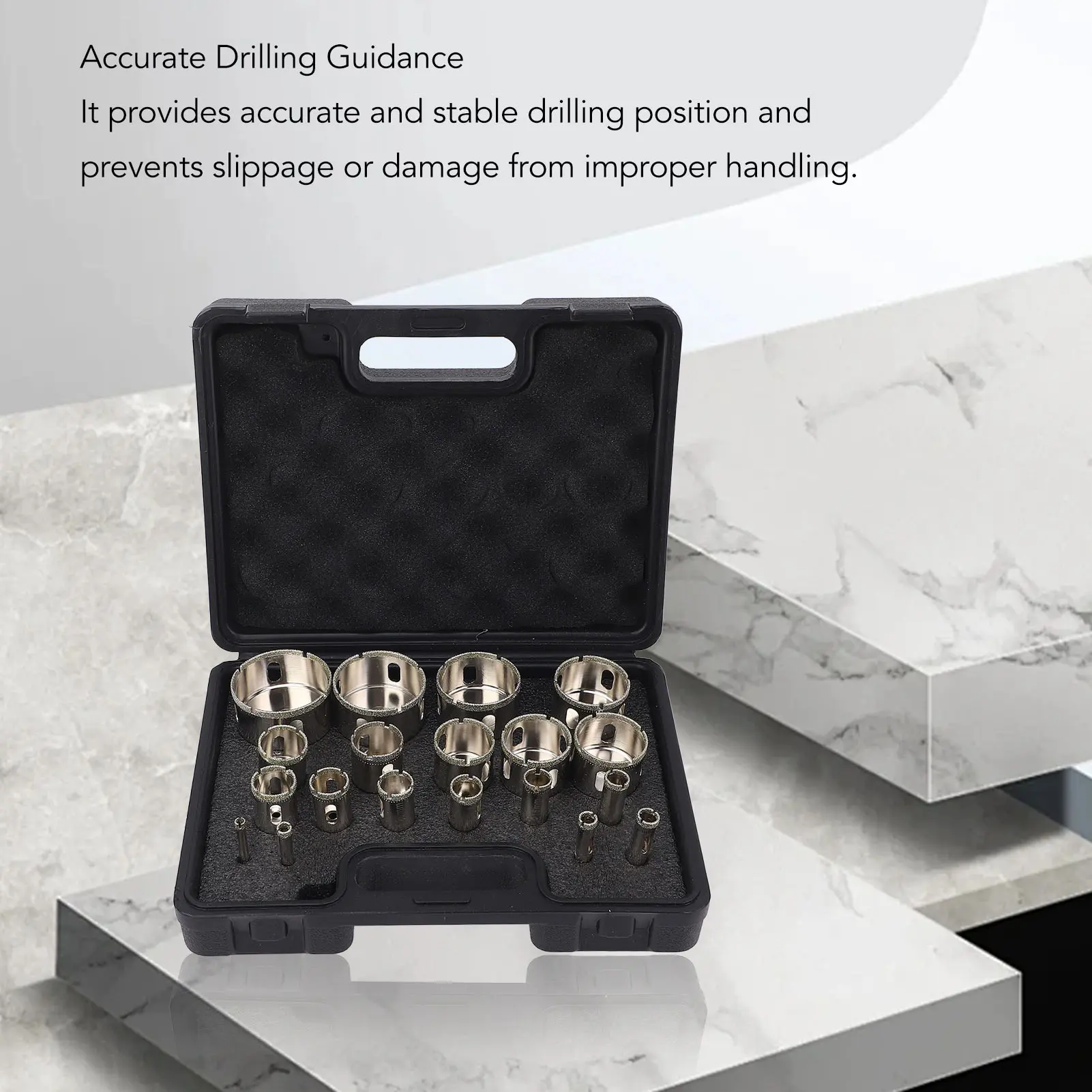 Drill Bit Set Hole Saw Tile Drill Bits Kit Accurate Wet and Dry Cutting  Drill Bit Set for Ceramic Glass Plaster Marble