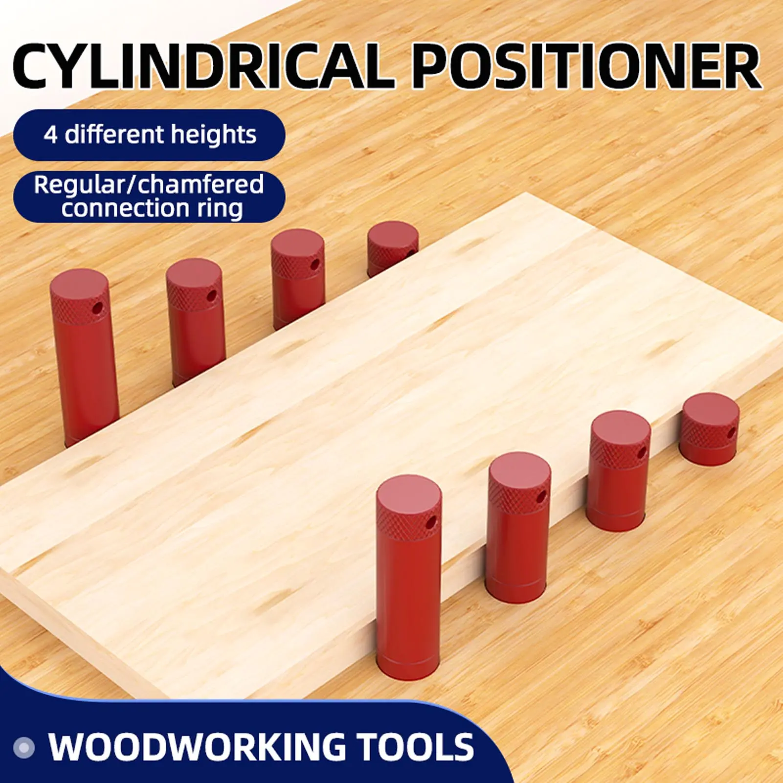 Woodworking Column Positioner Set Cylinder Positioner Aluminum Alloy 4 Heights 8 Column Positioner for Woodworking Projects