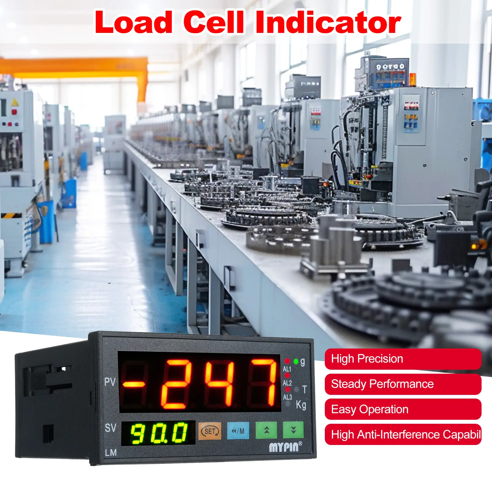 AC 110/220V 50/60Hz Load Cell Indicator Display Weighing Transducer Batching Trasmitter Weight Sensor Digital Weight Controller