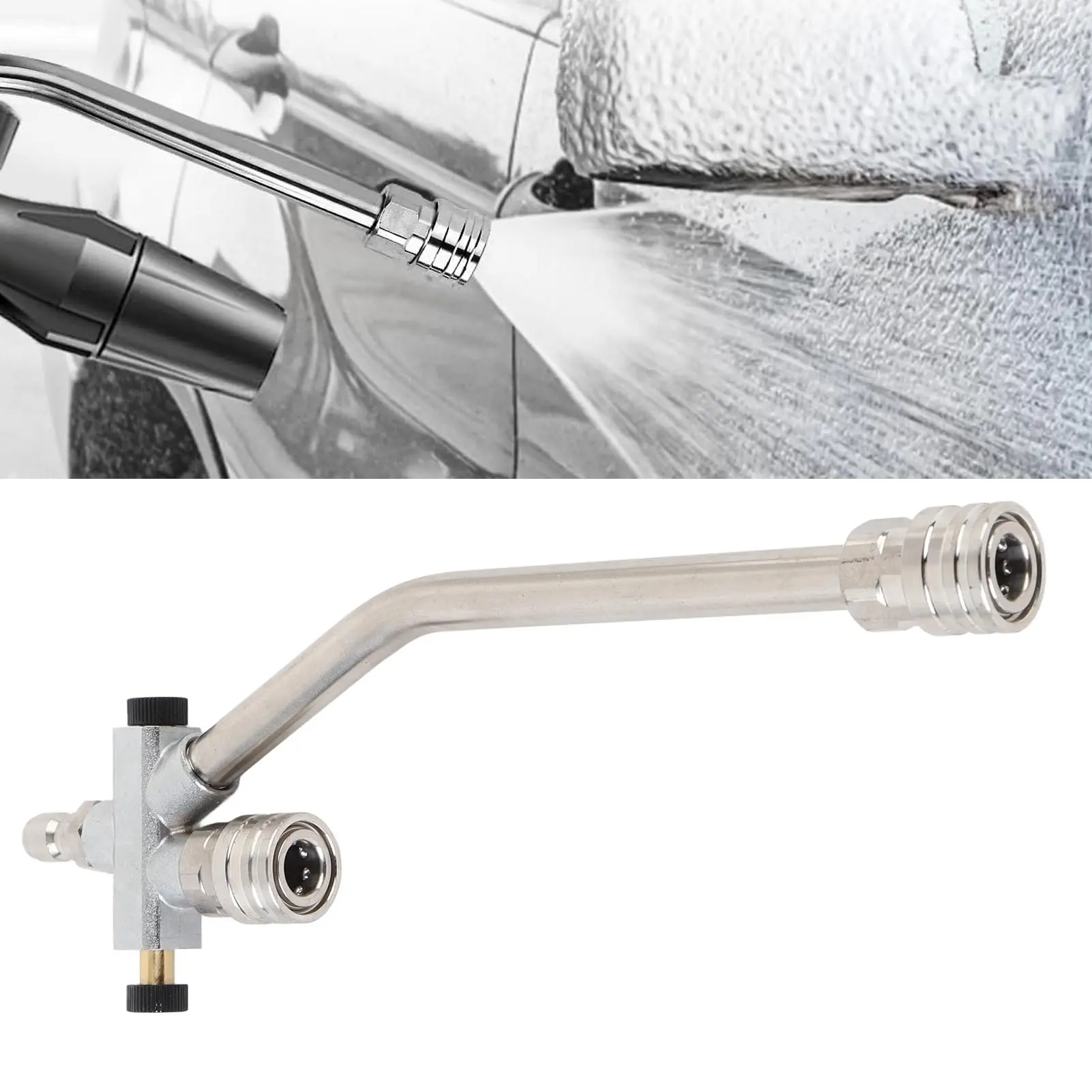 Pressure Washer Connector Accessory 6000psi Power Washer Soap Attachment Multifunctional Stainless Steel for Home for Car Washer