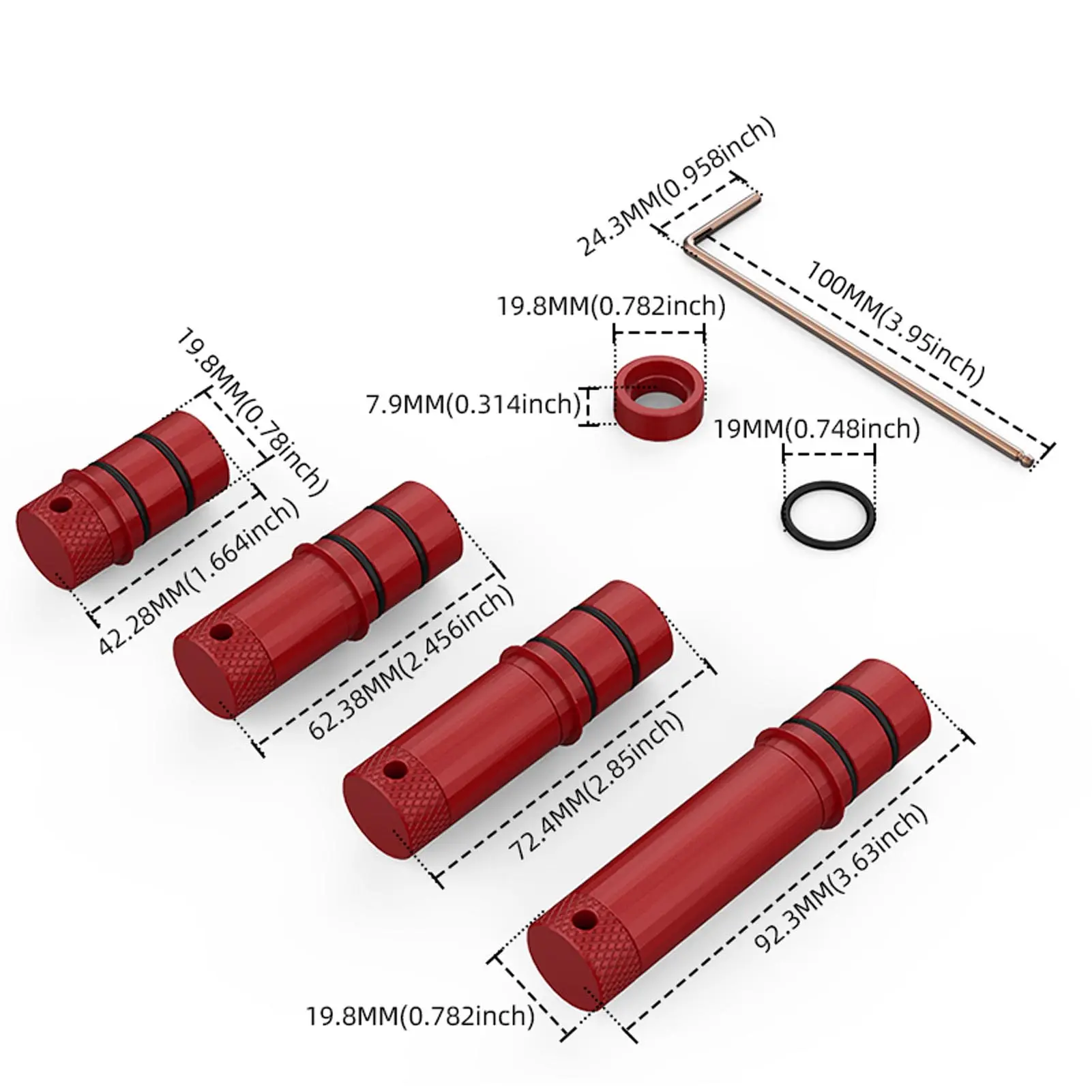 Woodworking Column Positioner Set Cylinder Positioner Aluminum Alloy 4 Heights 8 Column Positioner for Woodworking Projects