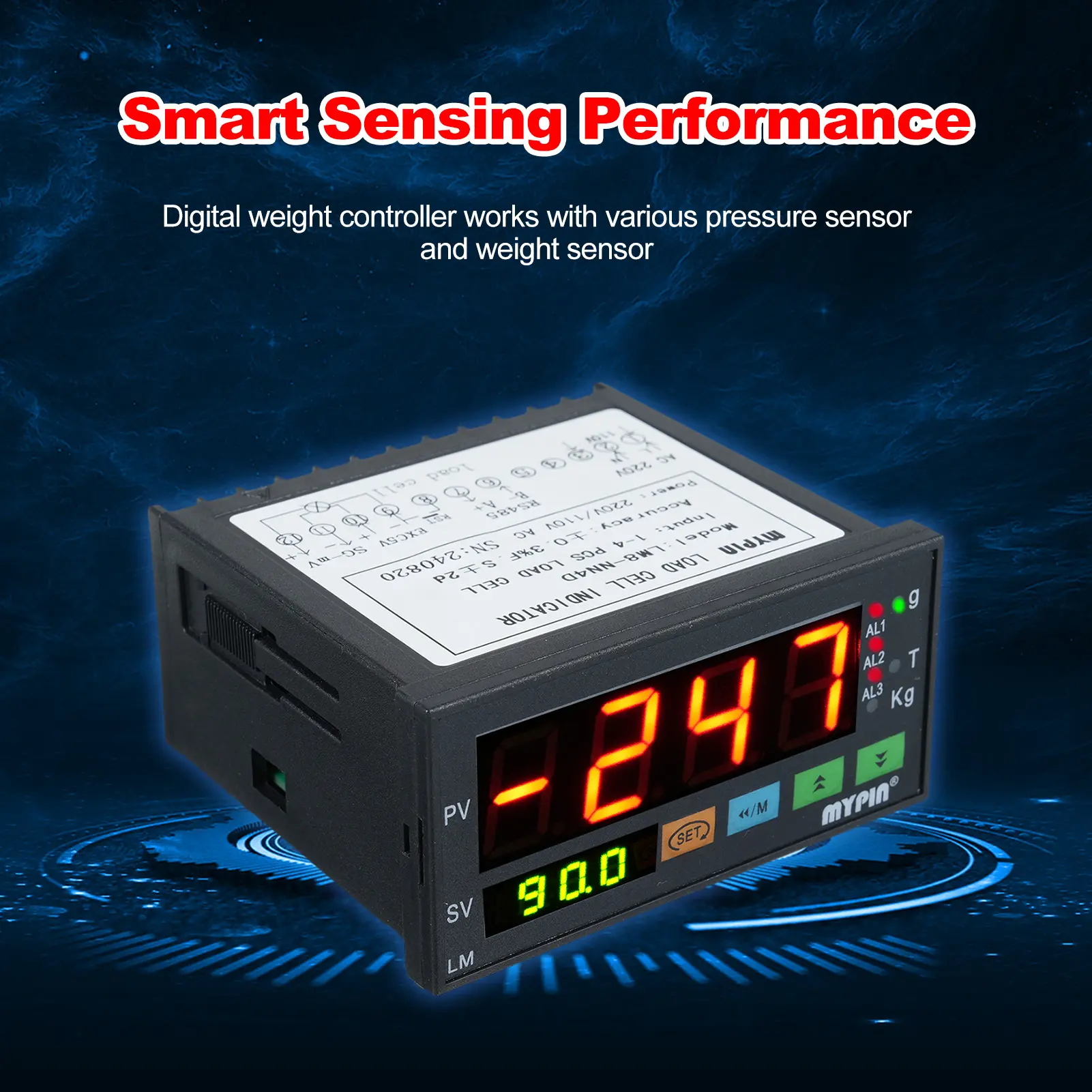 AC 110/220V 50/60Hz Load Cell Indicator Display Weighing Transducer Batching Trasmitter Weight Sensor Digital Weight Controller