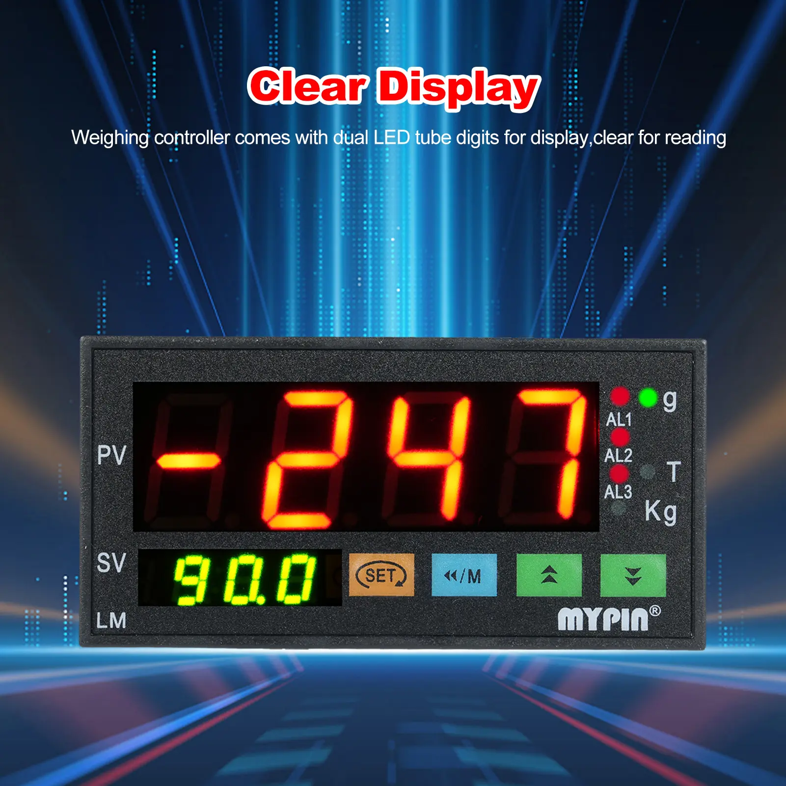 AC 110/220V 50/60Hz Load Cell Indicator Display Weighing Transducer Batching Trasmitter Weight Sensor Digital Weight Controller