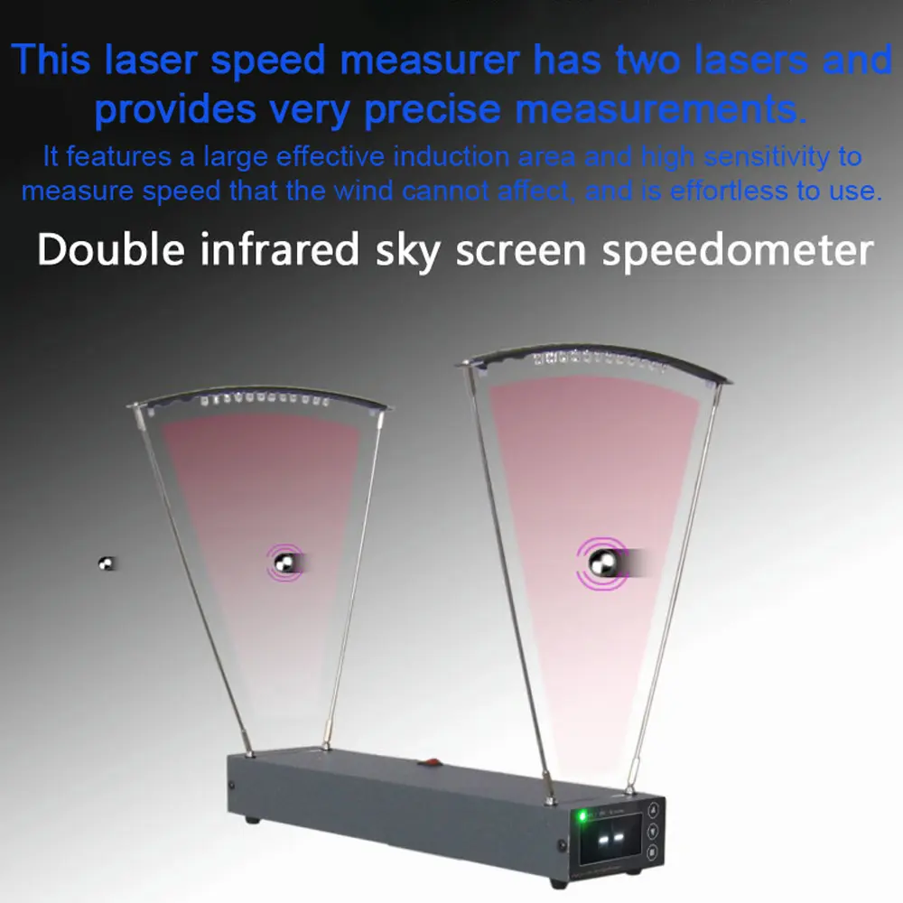 Velocimetry Speed Measuring Instrument 0-2000MPS Bow Velocity Measurement Aluminum Alloy Professional Canopy-type Speedometer